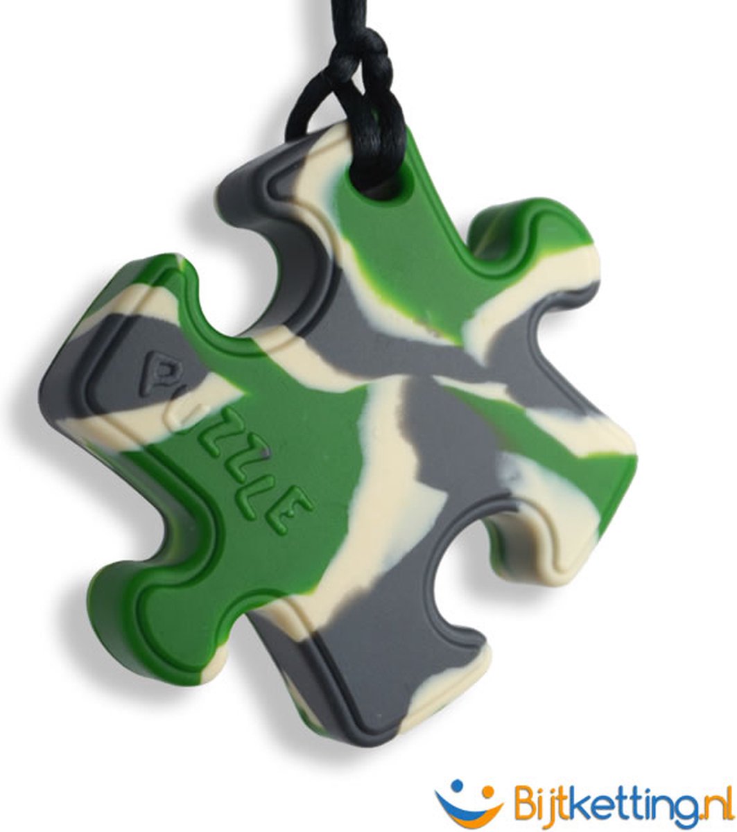 Bijtketting | Puzzel | Puzzelstuk | Puzzel Camouflage
